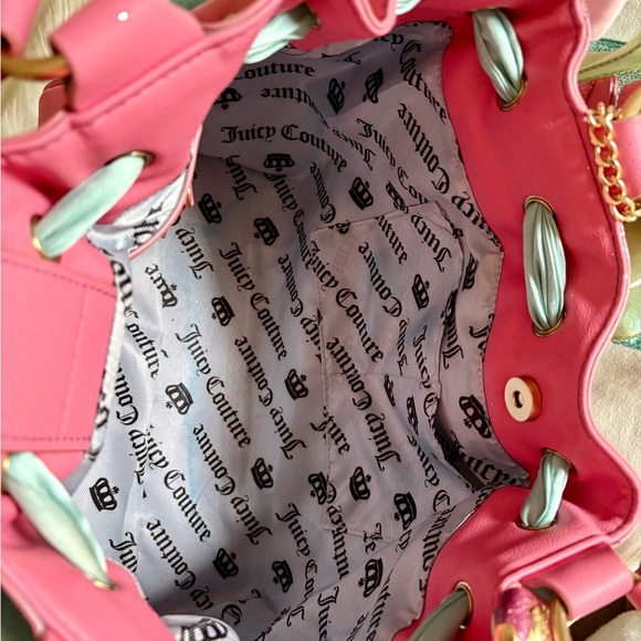 Juicy Couture Pink and Teal Shoulder Bag - Picture 8 of 9